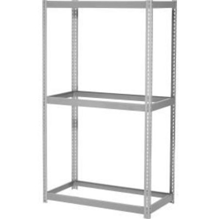 GLOBAL EQUIPMENT Expandable Starter Rack 96"W x 48"D x 84"H With 3 Levels No Deck 800 Lb Cap Per Level - Gray 785517GY
